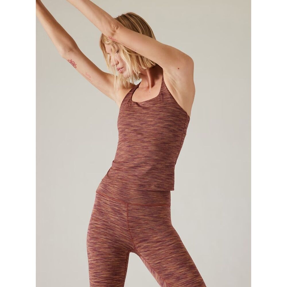 Athleta Transcend 7/8 Leggings M NWT Nova Dye Brown High Rise - Picture 4 of 8